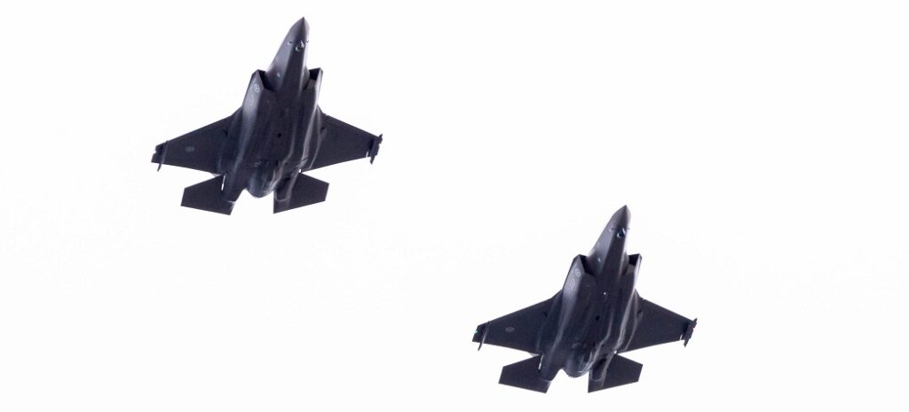 Oppvisning med F-35. Foto: Raymond Andre Hagen/NTNU på Gjøvik