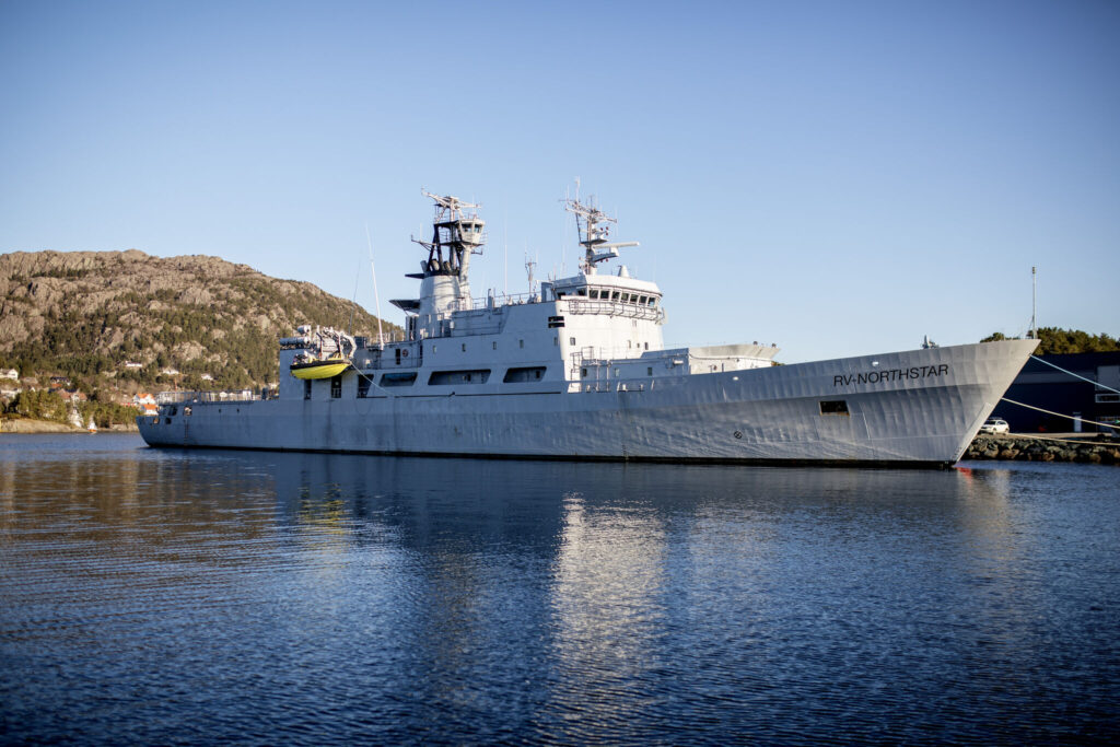 Research Vessel North Star in the fjord.